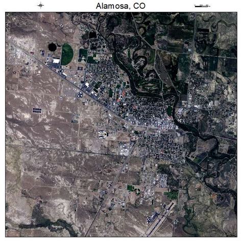 Aerial Photography Map of Alamosa, CO Colorado