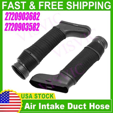 Set Air Intake Inlet Duct Hose Left Right Fit Mercedes Benz W