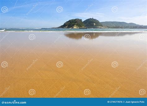 Ondarreta Beach And Mount Igueldo In The Bay Of La Concha City Of