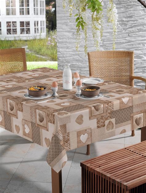 Bella Casa Wachstuch Tischdecke Ecotex Ca 140 X 220 Cm Herzen 3D