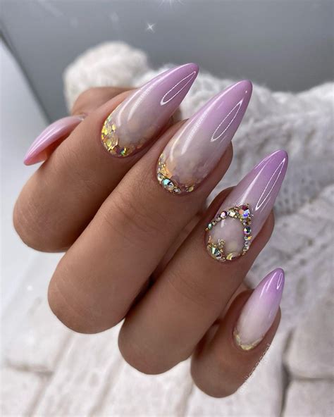 Ombre Wedding Nails Designs 2023 Guide FAQs Purple Glitter Nails