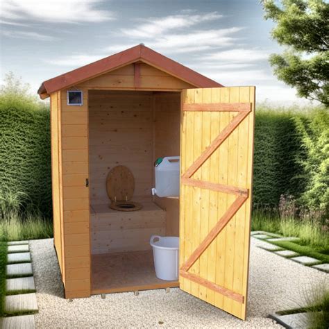 Habrita Abri WC en panneaux de bois avec lave mains 1 81 m²