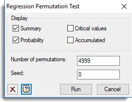 Permutation Test For Regression Genstat V22