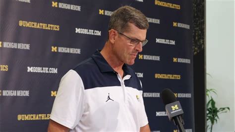 Bluetube Jim Harbaugh Meets With The Media Pre Colorado State Youtube