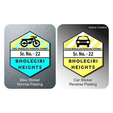 Parking Permit Stickers Akshar Creative Enterprise