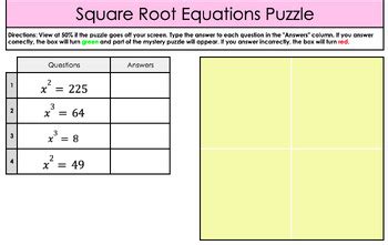 Solving Equations With Perfect Squares By Whole Latte Math TPT