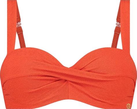 Ten Cate Twisted Padded Wired Bikini Top Dames Rood Bol