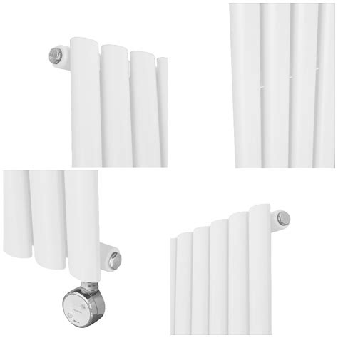 Milano Aruba Slim Electric White Vertical Designer Radiator 1780mm