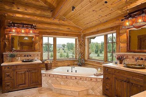 Log Cabin Bathroom Ideas - ELoghomes