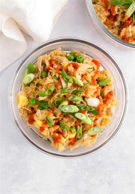 Sriracha Fried Rice Quick Dinner Meal Prep Freezer Friendly