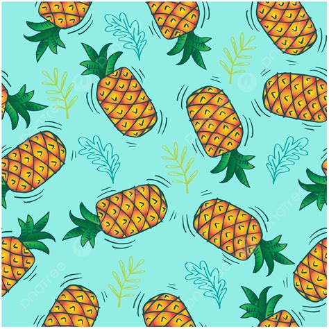 Pineapple Seamless Pattern Background Hawaii Vector Design Background Image And Wallpaper For