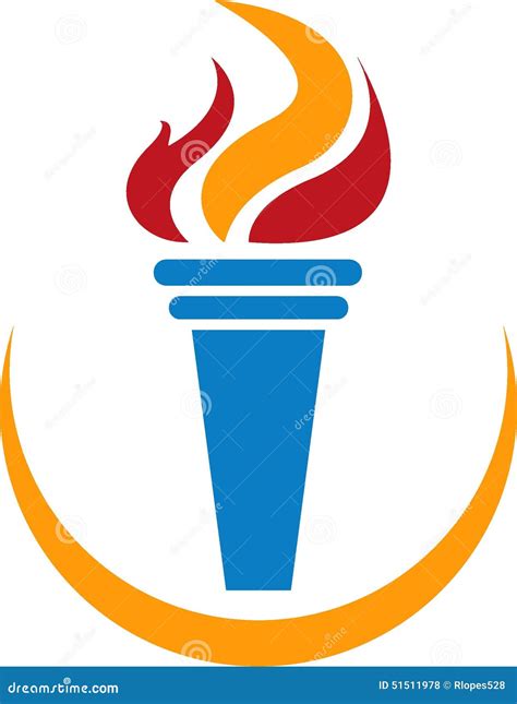 Olympic Torch Logo Stock Vector Illustration Of Competition 51511978