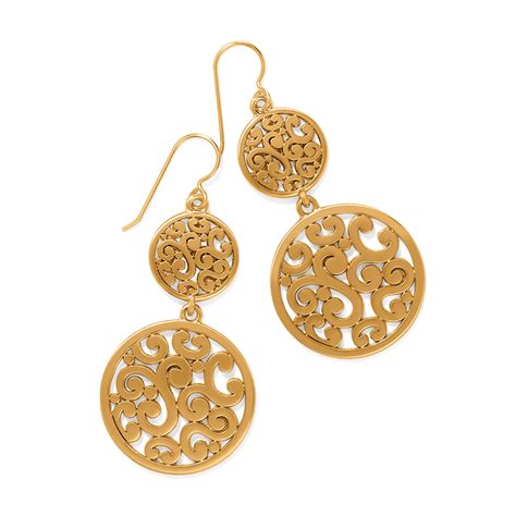 Contempo Medallion Duo French Wire Earrings In Gold By Brighton