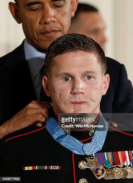 President Obama Awards Medal Of Honor To Marine William Kyle Carpenter Photos And Premium High