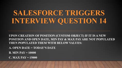 Salesforce Apex Triggers Real Time Interview Question Youtube