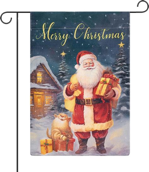 Amazon Christmas Garden Flag X Inch Santa Claus Garden