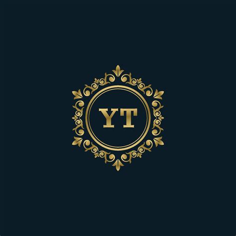 Letter YT logo with Luxury Gold template. Elegance logo vector template ...