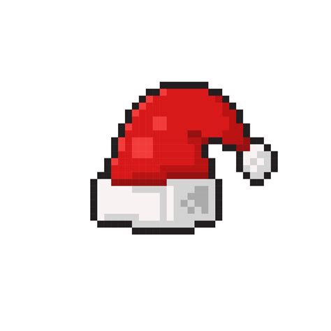 Père Noël chapeau dans pixel art style 21195039 Telecharger Vectoriel