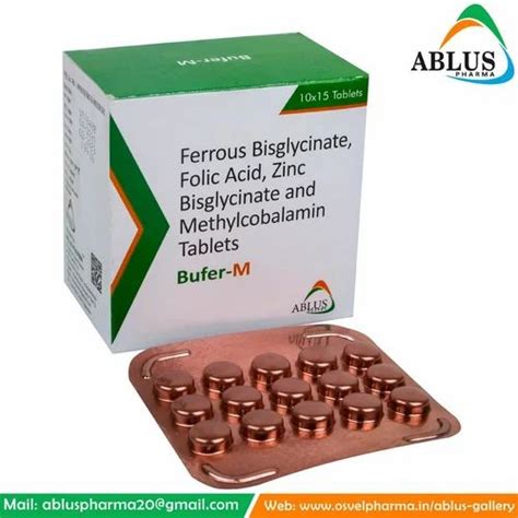 Ferrous Bisglycinate 60MG Folic Acid 1MG Zinc Bis Glycinate 15MG