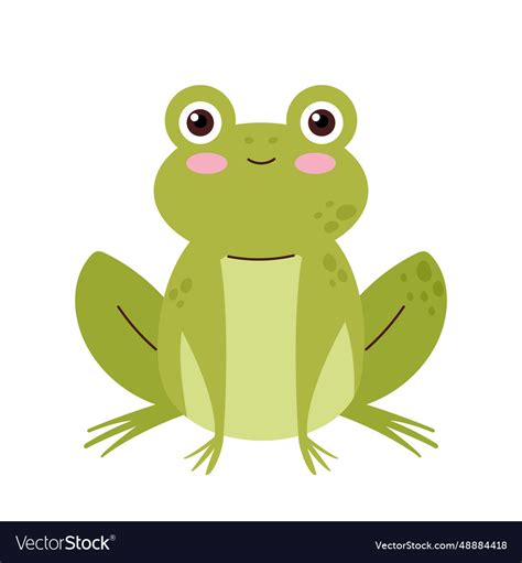 Frog cartoon sitting Royalty Free Vector Image