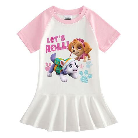 Pa paw patrol skye Vestido 2022 Verano Ropa De Los Niños De Dibujos