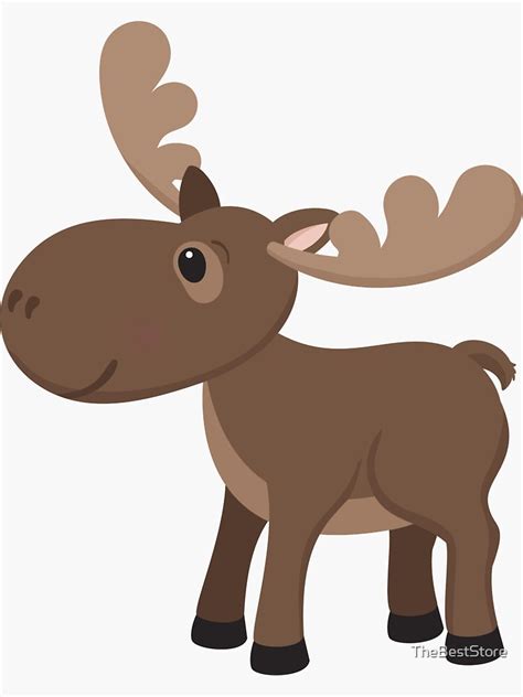 "Cartoon Moose" Sticker for Sale by TheBestStore | Redbubble