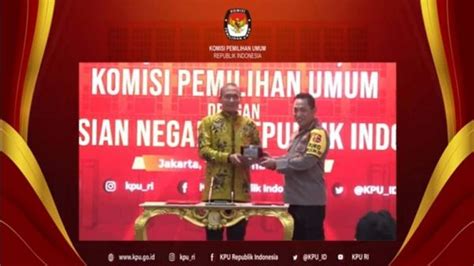 Polri Dan KPU Teken Kerja Sama Pengamanan Pemilu 2024