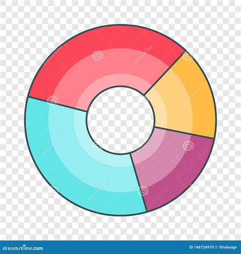 Icono Del Gr Fico De Sectores Estilo De La Historieta Ilustraci N Del