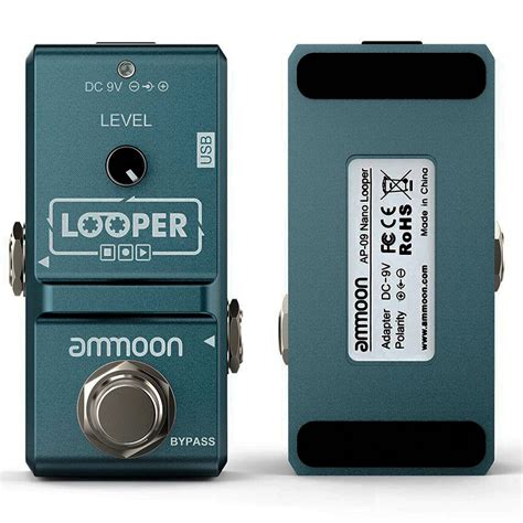 MINI PEDAL LOOPER EFEITO AMMOON AP 09 CINZA NANO SERIES Musical RIFF