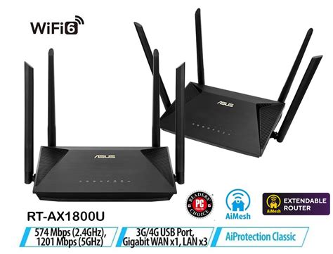 ASUS RT AX1800U WiFi 6 Wireless Dual Band AX1800 Router With MU MIMO