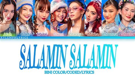 Bini Salamin Salamin Color Coded Lyrics Youtube