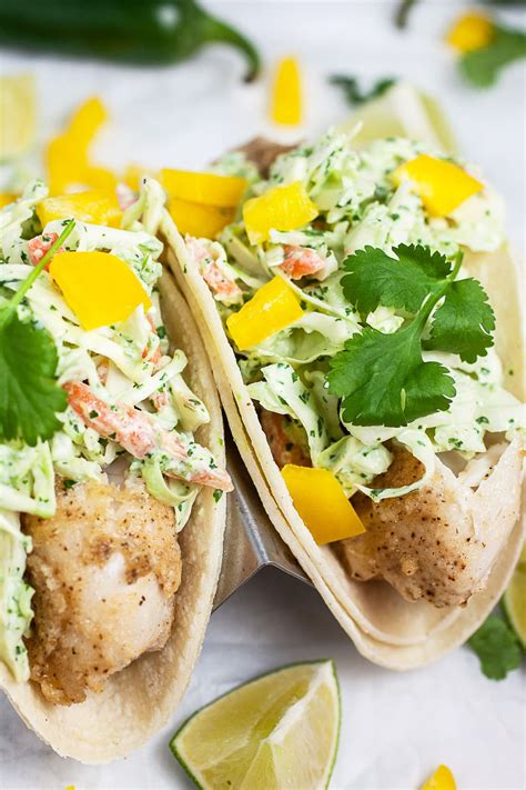 Fish Tacos With Cilantro Lime Slaw The Rustic Foodie®