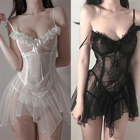 Lingerie Sexy Para Mulheres Vestido De Empregada Servo Uniforme Lolita