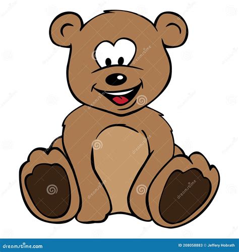 Dibujos Animados De Color De Oso De Peluche Lindo Ilustraciones