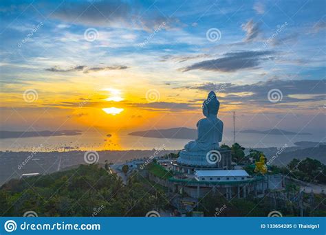 Areial Photography Phuket Big Buddha in Sunrise Stock Image - Image of ...