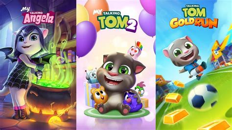 Talking Tom Gold Run Vs My Talking Tom 2 My Talking Angela Gameplay