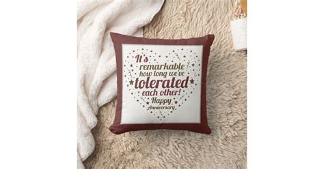 Funny Romantic Anniversary Word Art Throw Pillow Zazzle