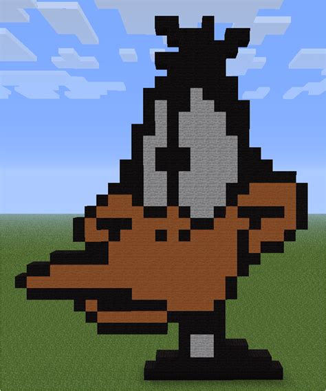 Minecraft Pixel Art Daffy Duck By Aurora Bloodshard On Deviantart