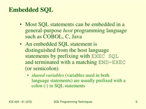 Ppt Introduction To Sql Programming Techniques Constraints And