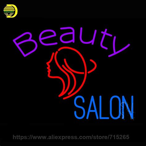 Neon Sign Beauty Salon Girl Neon Light Sign Neon Bulb Handcraft Glass