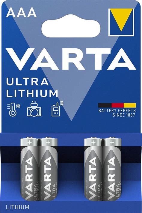 Piles AAA LR03 Varta Ultra Lithium Par 4 Bestpiles