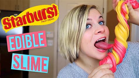 Diy Edible Rainbow Slime 😋 Yummy Starburst Slime Socassie Youtube