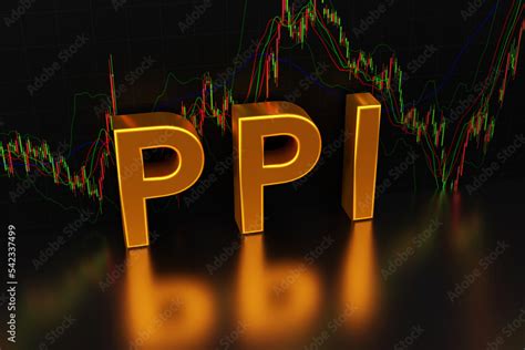 Producer Price Index Ppi Sign In Gold Letters On The Background Of A