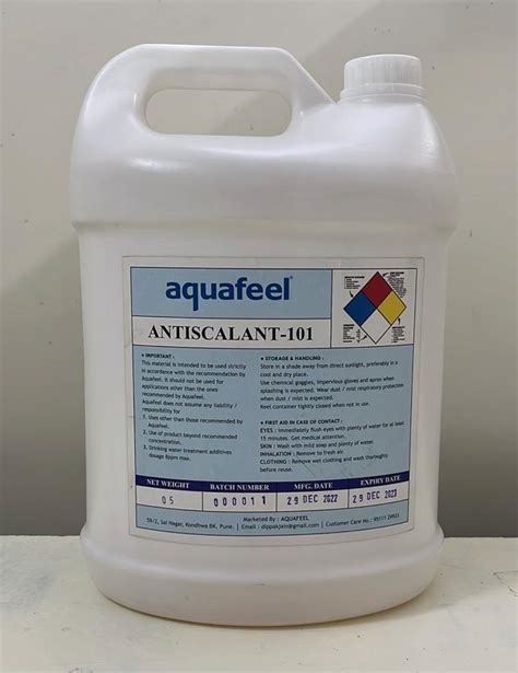 Aquafeel Antiscalant Ro Antiscalant Grade Standard Chemical Grade