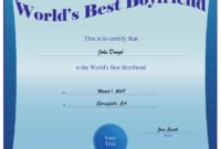 New Best Boyfriend Certificate Template – Thevanitydiaries