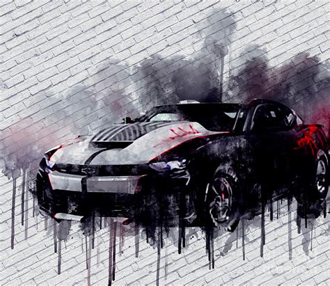 Re Chevrolet Copo Camaro John Force Edition Painting By Lisa