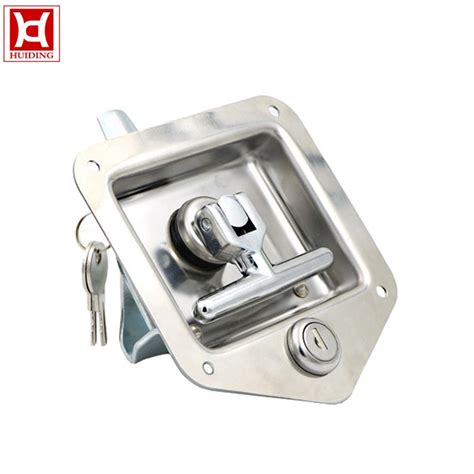 Toolbox Stainless Steel Push Paddle T Handle Latch Lock For Truck Doors