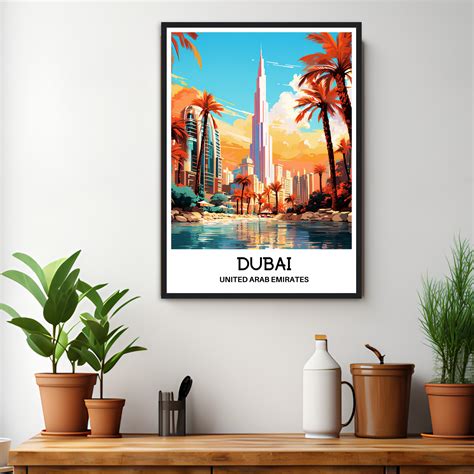 Dubai Travel Print Dubai Travel Poster Arabian Art Print United Arab