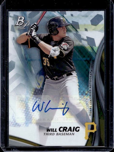 Bowman Platinum Will Craig Top Prospect Ice Auto Autograph Tpa