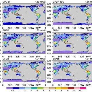 The Spatial Distribution Of The Multi Year Mean Of The Daily